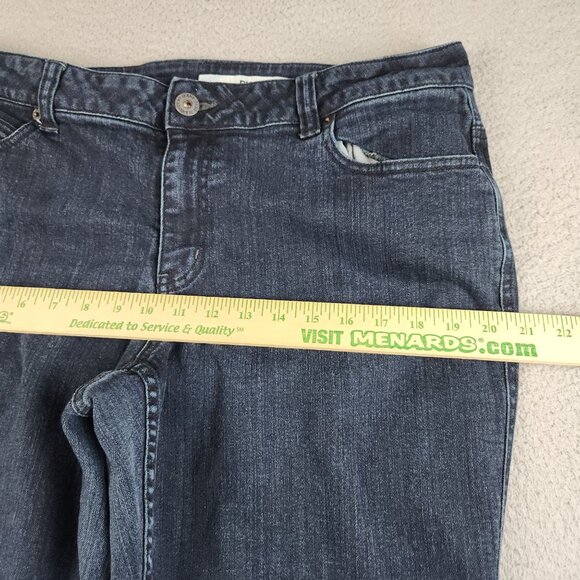 DKNY Jeans Women's 18 Plus Blue Soho Boot Cut Denim Dark Wash Stretch Casual - Picture 4 of 10